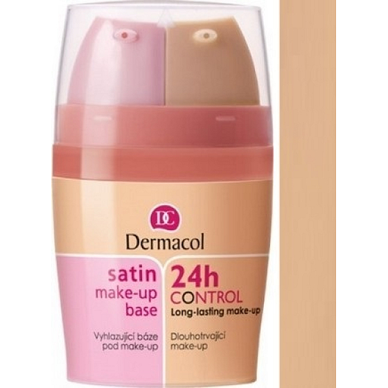 Dermacol Satin Make-up Base & 24h Control 2in1 Make-up Base und Make-up 04 2x15 ml