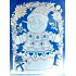 Fensterfolie ohne Kleber Schneemann Silber Glitzer Bogen 30 x 20 cm