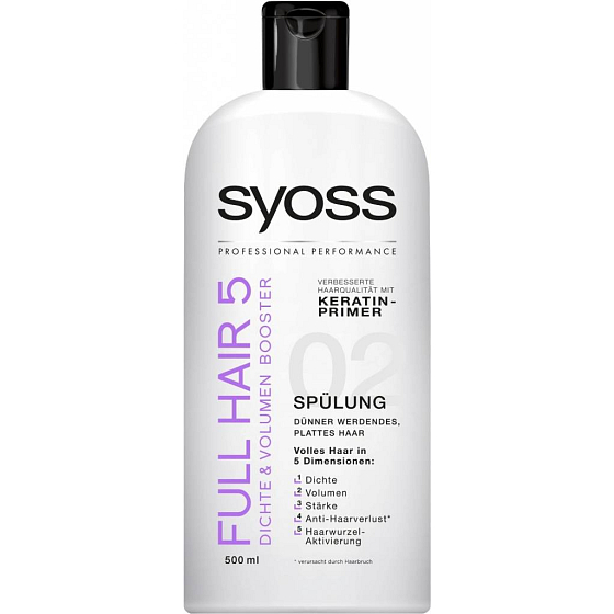 Syoss Full Hair 5 Volumen und Fülle Frisur Conditioner 500 ml