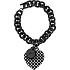 Hoppla! Objekte Pois Armband Armband OPSBR-30 schwarz mit weißen Tupfen