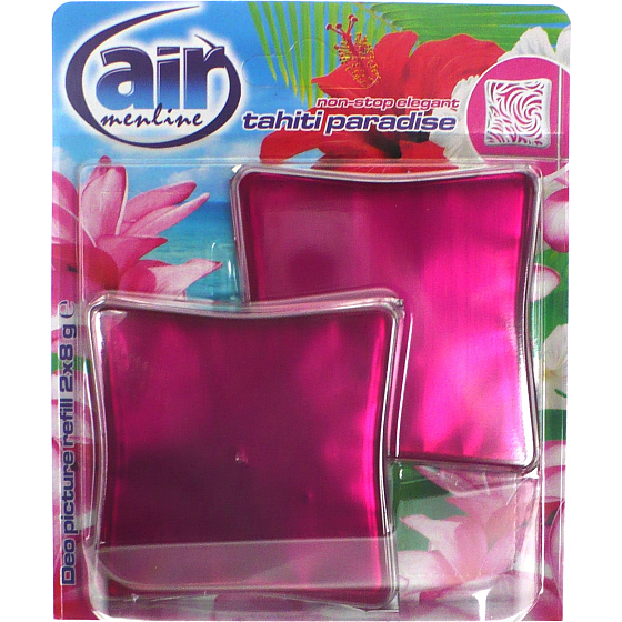 Air Menline Deo Bild Non Stop Elegante Tahiti Paradise Gel Lufterfrischer Nachfüllung 2 x 8 g