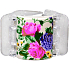 Linziclip Midi Haarspange perlweiß mit Blüten 3,5 cm geeignet für mittleres und dickes Haar 1 Stück