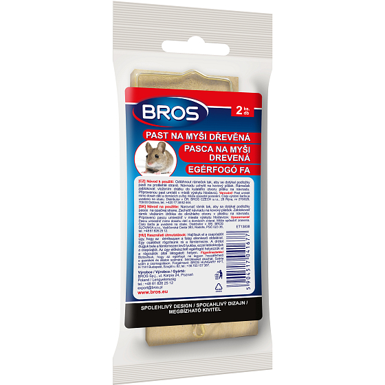 Bros Mausefalle Holz 2 Stück