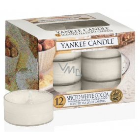 Yankee Candle Spice White Cocoa - Teelicht mit würzigem weißen Kakao-Duft 12 x 9,8 g