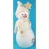 Schneemann mit goldenem Zubehör zum Stehen 23 cm Nr.1