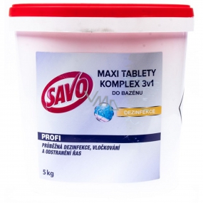 Savo 3in1 Maxi Complex Chlortabletten zur Schwimmbaddesinfektion 5 kg
