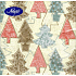 Nekupto Papierservietten 3-lagig 33 x 33 cm 20 Stück Weihnachtsbeige - verschiedene Bäume