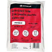 Spokar Standard Abdeckfolie zum Malen, 7 µ, 50 m², 4 × 12,5 m