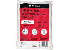 Spokar Standard Abdeckfolie zum Malen, 7 µ, 50 m², 4 × 12,5 m