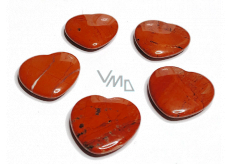 Jaspis rot Hmatka, Heilstein in Herzform Naturstein 3 cm 1 Stück, Vollpflege Stein