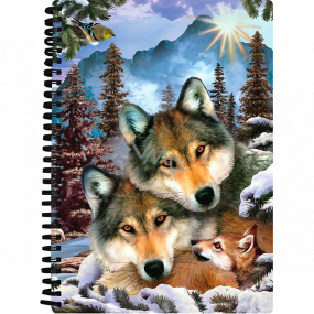 Prime3D Notizbuch - Wolf Harmony 11 x 15 x 2 cm