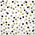 Papierservietten 3 Lagen 33 x 33 cm 20 Stück Gold-grau-schwarz gepunktet