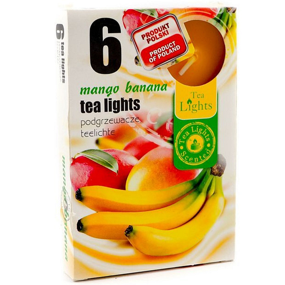 Teelichter Mango-Banane duftende Teelichter 6 Stück