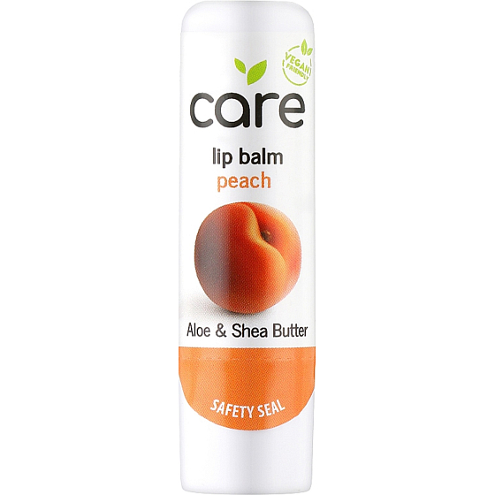 Quiz Cosmetics Care Peach - Pfirsich Lippenbalsam mit Aloe Vera und Sheabutter 4 g