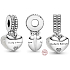Charm Sterlingsilber 925 Schwiegertochter und Schwiegermutter, teilbarer Anhänger 2-in-1 Herz für Armband Familie