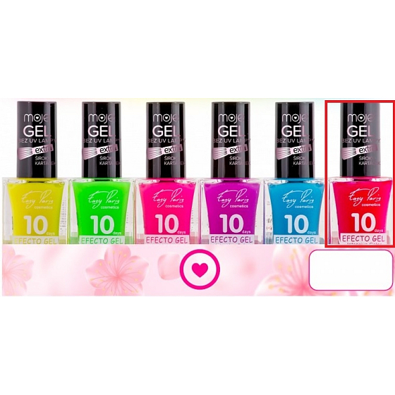 My Easy Paris 10Days Efecto Gel Fluoreszierender Gel-Nagellack 006 Dunkelrosa 15 ml