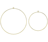 Ditipo Dekoration Scharnier Kreis Metall Gold Set 20 cm und 28 cm 2 Stück