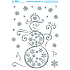 Bogen Weihnachtsaufkleber, Fensterfolie ohne Kleber Schneemann 35 x 25 cm