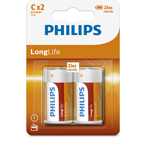 Batterien Philips Longlife 2 Stück CR14 mono 1,5V