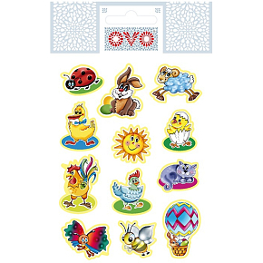 OVO Aufkleber für Eier modern, 12 Motive, 1 Bogen OVO Aufkleber für Eier modern, 12 Motive, 1 Bogen