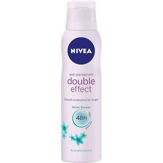 Nivea Double Effect White Senses 150 ml Antitranspirant Deodorant Spray für Frauen