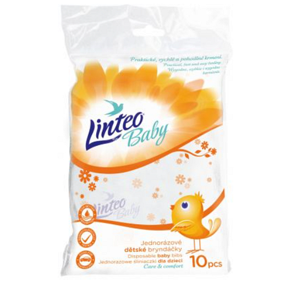 Linteo Baby Einweg Lätzchen 10 Stück für unterwegs geeignet