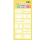 Arch Haushaltsaufkleber Pastell Set Gelb 12 Etiketten