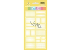 Arch Haushaltsaufkleber Pastell Set Gelb 12 Etiketten