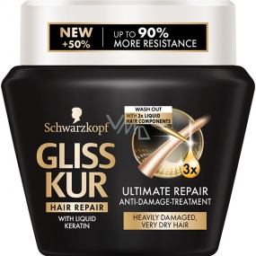 Gliss Kur Ultimate Repair Regenerationsmaske für stark geschädigtes und sehr trockenes Haar 300 ml