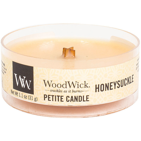 WoodWick Geißblatt - Geißblatt und Jasmin Duftkerze mit Holzdocht zierlich 31 g