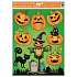 Kleberfreie Fensterfolie mit Glitzer Halloween Kürbis 42 x 30 cm