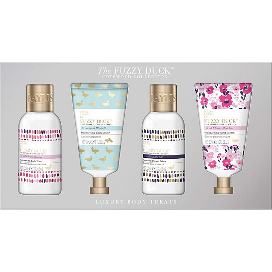 Baylis & Harding Forest Bell und Flower Meadow Reinigungsgel 100 ml + Körperlotion 50 ml + Duschcreme 100 ml + Handcreme 50 ml, Kosmetikset