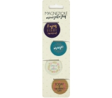 Albi Magnetic Mini Lesezeichen Texte Durchmesser 3 cm 4 Stück