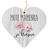 Bohemia Gifts Holz Wäsche duftende Herz Mum 7,5 cm