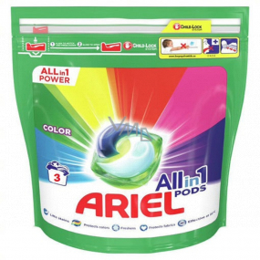 Ariel All-in-1 Pods Color Gel-Kapseln für Buntwäsche 3 Stück 71,4 g