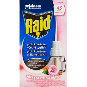 Raid Rose und Sandelholz elektrischer Verdampfer flüssiges Mückenschutzmittel nachfüllen 45 Nächte 27 ml