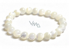 Perlenarmband elastisch Naturstein, Perle 8 mm / 16 - 17 cm, Symbol der Weiblichkeit