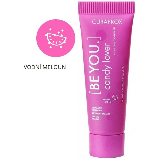 Curaprox Be You Candy Lover Wassermelone Aufhellende Zahnpasta mini 10 ml