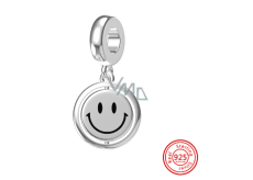 Sterling Silber 925 Smiley - American Dream - Lächeln, du bist schön, Armband Anhänger Symbol