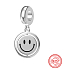 Sterling Silber 925 Smiley - American Dream - Lächeln, du bist schön, Armband Anhänger Symbol