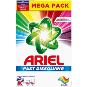 Ariel Fast Dissolving Color Waschpulver für Buntwäsche 80 Dosen 4,4 kg