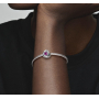 Charme Sterling Silber 925 Unendlicher Kreis der Ewigkeit Oktober rosa, Perle für Armband