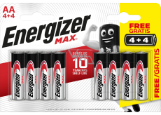 Energizer Max AA Batterien, 4 + 4 Stück gratis