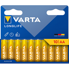 Varta Longlife AA Alkaline Batterien, 10 Stk