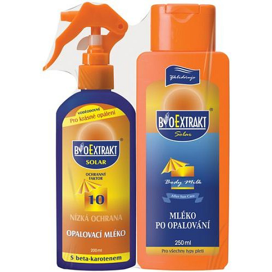 BioExtrakt SPF10 Sonnencreme 200 ml Spray + Milch 250 ml, Kosmetikset