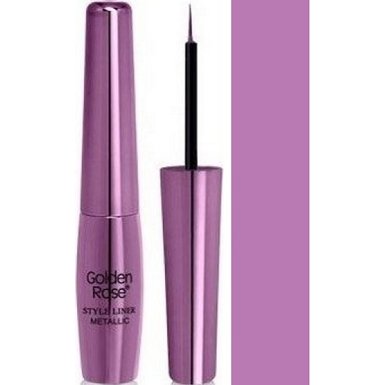 Golden Rose Style Liner Metallic Eyeliner Flüssiger Eyeliner 03 Hellpurpur 6,5 g