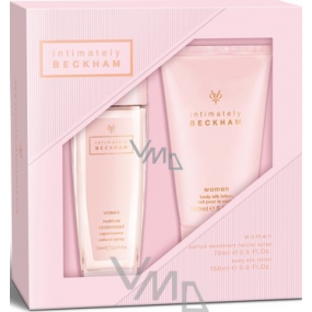 David Beckham Intimate Ihr parfümiertes Deodorantglas für Frauen 75 ml + Körperlotion 150 ml, Kosmetikset