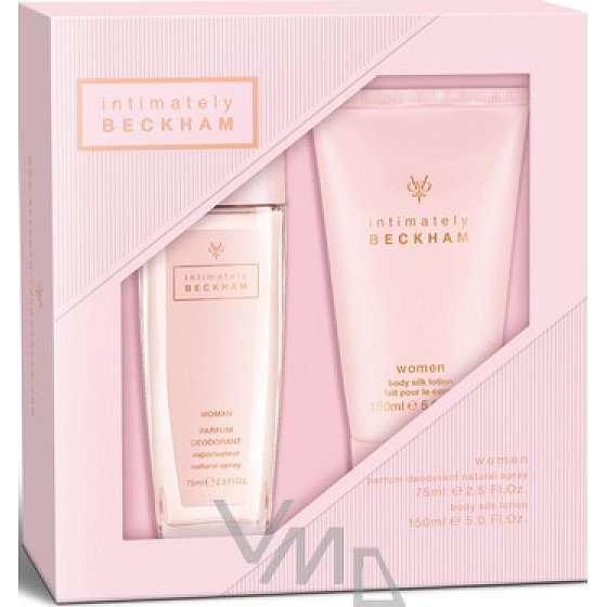 David Beckham Intimate Ihr parfümiertes Deodorantglas für Frauen 75 ml + Körperlotion 150 ml, Kosmetikset