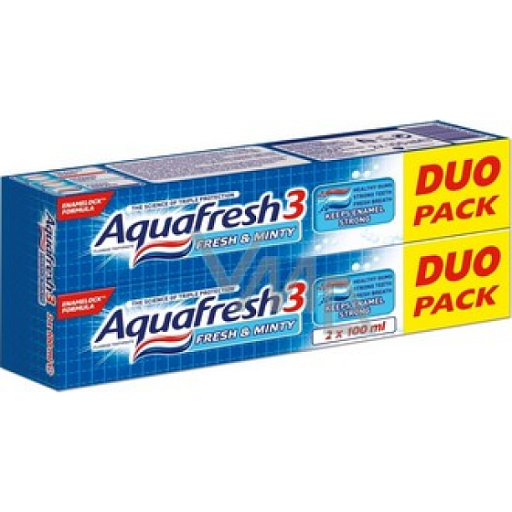 Aquafresh Fresh & Minty Zahnpasta 2 x 100 ml, Duopack