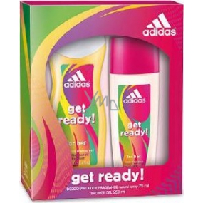 Adidas mach dich bereit! für ihr parfümiertes Deodorantglas 75 ml + Duschgel 250 ml, Geschenkset